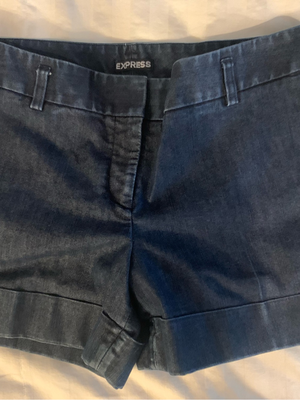 Express Dark Denim Blue Casual Shorts